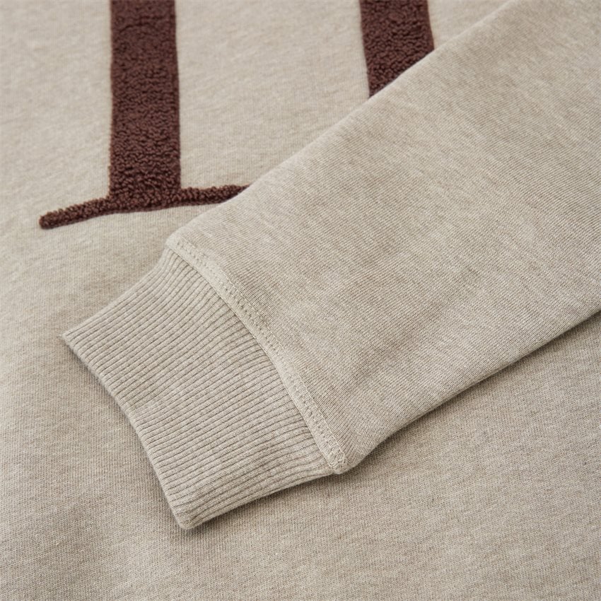 Les Deux Sweatshirts ENCORE BOUCLE SWEATSHIRT LDM200111 DARK SAND MELANGE/COFFEE BROWN